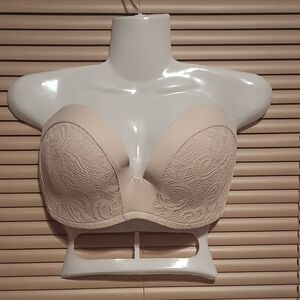 Strapless Elegant Lace Beige Bra